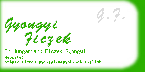 gyongyi ficzek business card