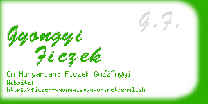 gyongyi ficzek business card